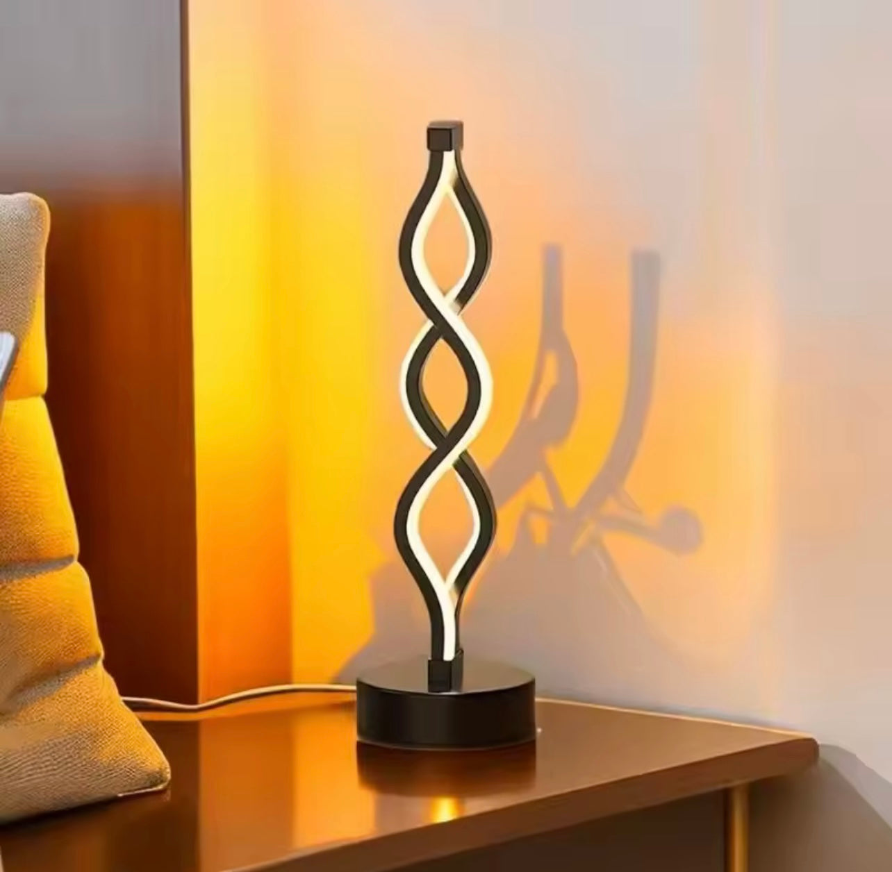 LumiFix™ FlowLite – Lampe LED Spirale de Table Design