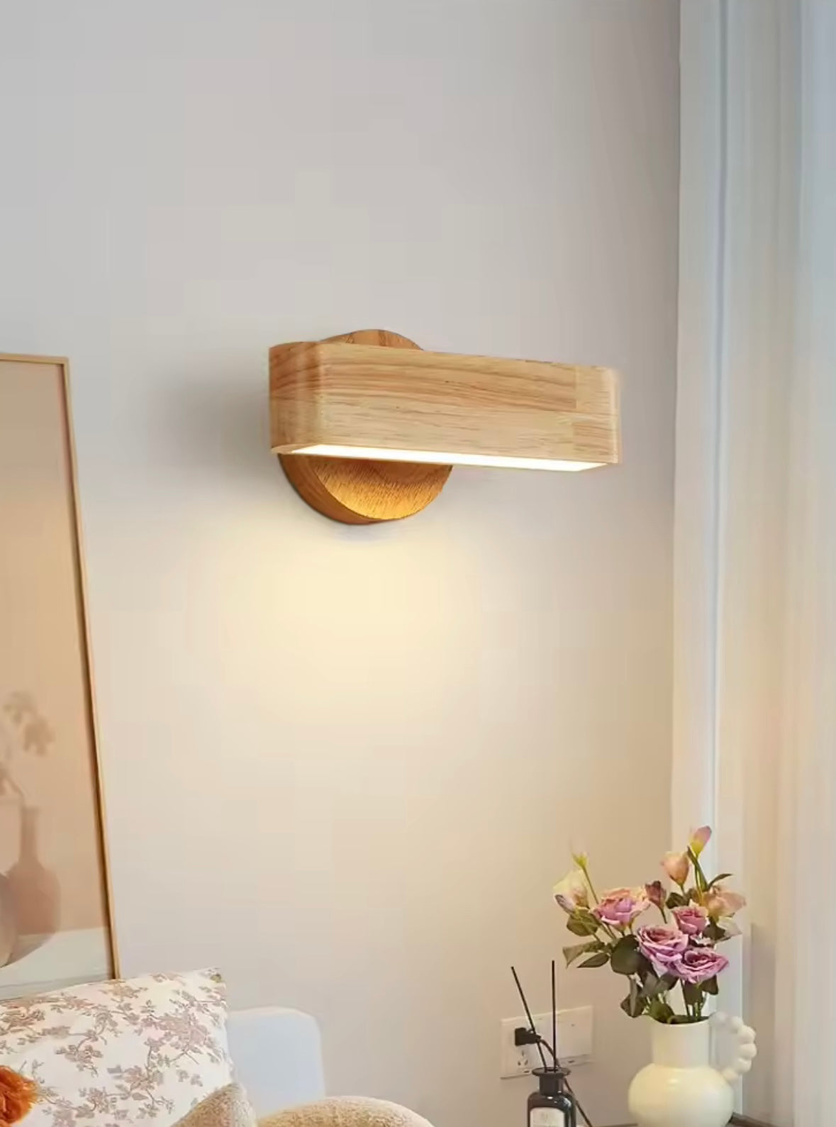 LumiFix™ ArkaWood – Applique Murale LED Orientable Sans Fil