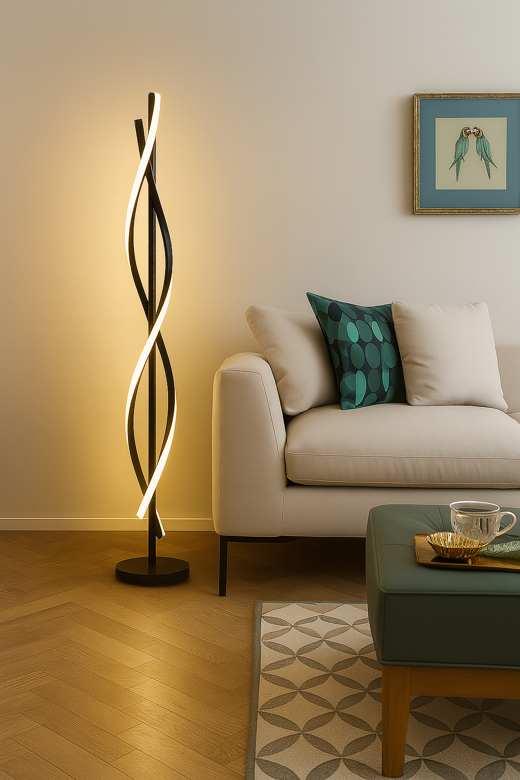 LumiFix™ Helixia – Lampadaire LED Spirale Haut de Gamme