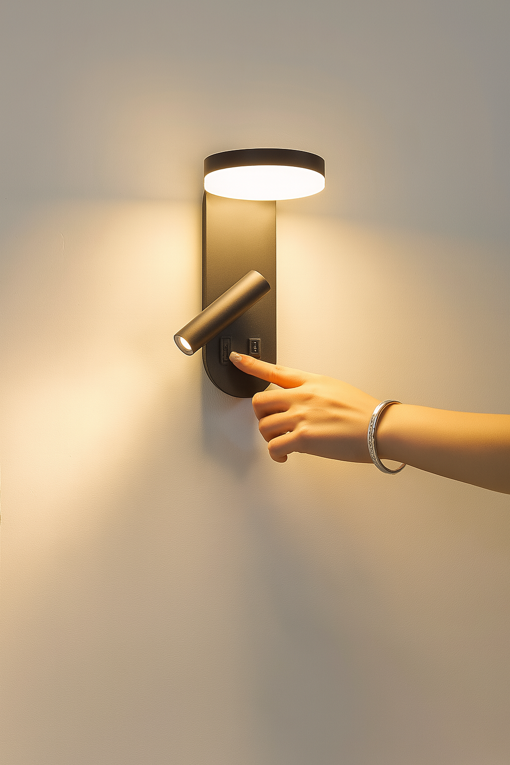 LumaLine Vibe™ – Applique murale LED avec spot rotatif intégré