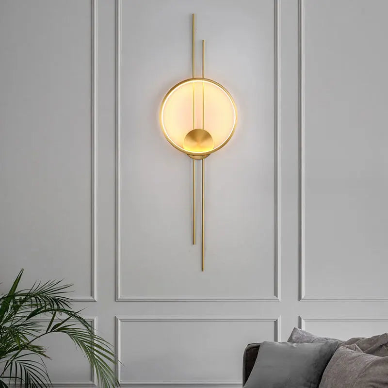 Lumifix™ Solinea – Applique Murale LED Dorée au Design Minimaliste