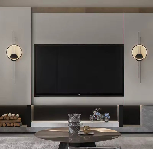 Lumifix™ Solinea – Applique Murale LED Dorée au Design Minimaliste