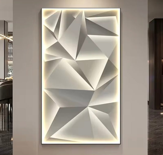 LumaCraft™ – Tableau mural LED abstrait 3D (80×40 cm)